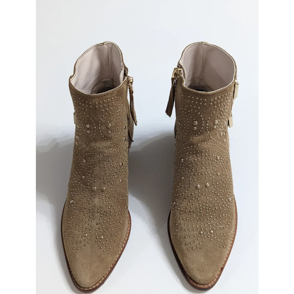 ZARA Suede Studded Ankle Boots With Buckles Women's Size 5 - Picture 9 of 16